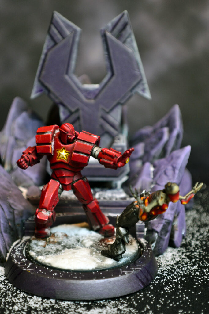 Crimson Dynamo front with Thanos Throne