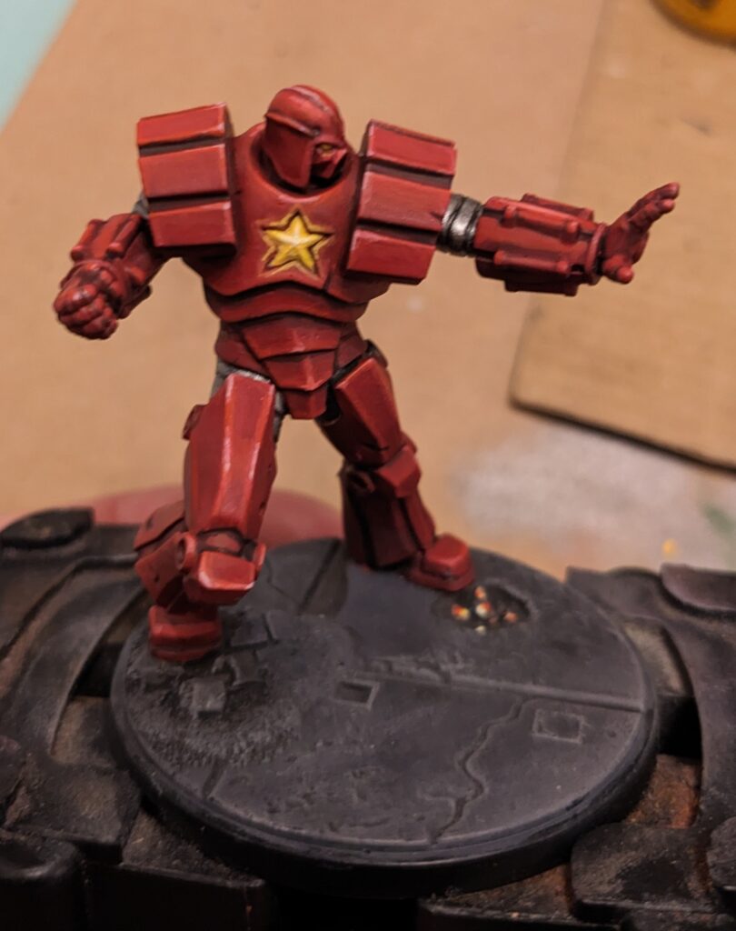 Crimson Dynamo red paint complete.
